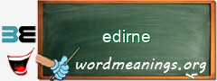 WordMeaning blackboard for edirne